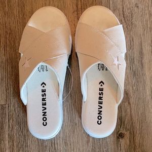 Converse Criss Cross Star Slides - Size 7